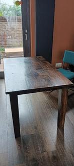 Eettafel bruin 140 cm lang, 80,5 cm breed 75 cm hoog, Ophalen, Gebruikt, 100 tot 150 cm, 50 tot 100 cm