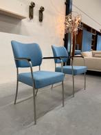 2 Nieuw Bert Plantagie Chacha eetkamerstoel blauw stof