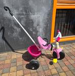 Smoby driewieler met duwstang, Ophalen, Zo goed als nieuw, Duwstang