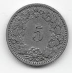 Zwitserland 5 rappen 1914 KM# 26, Postzegels en Munten, Munten | Europa | Niet-Euromunten, Losse munt, Overige landen, Verzenden