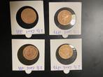4 munten Willem III 2.5 cent, Postzegels en Munten, Munten | Nederland, Ophalen of Verzenden, Koning Willem III, Overige waardes