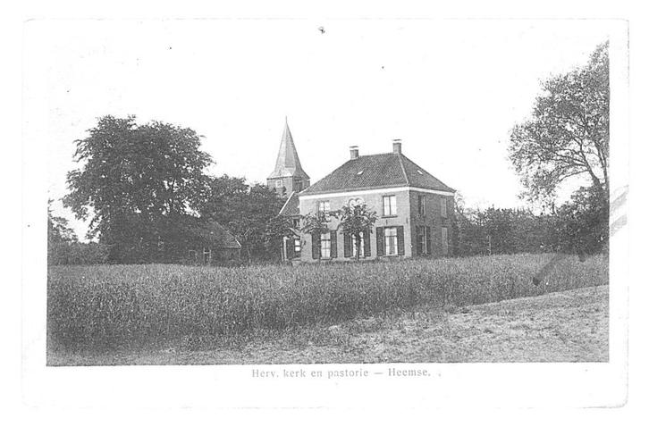 977550 Heemse Hardenberg Ov herv kerk Pastorie Postz afgew, Verzamelen, Ansichtkaarten | Nederland, Gelopen, Overijssel, Ophalen of Verzenden