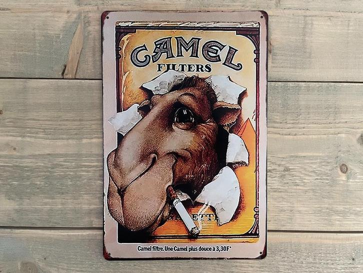 Reclamebord Camel 20x30, Verzamelen, Merken en Reclamevoorwerpen, Zo goed als nieuw, Reclamebord, Ophalen of Verzenden