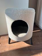 Kattenmand kruk bouclé wit, Ophalen of Verzenden, Zo goed als nieuw