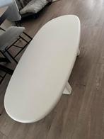 Salontafel 129cm, beton cire, ovaal, Huis en Inrichting, Tafels | Salontafels, Zo goed als nieuw, Minder dan 50 cm, Ovaal, 50 tot 100 cm