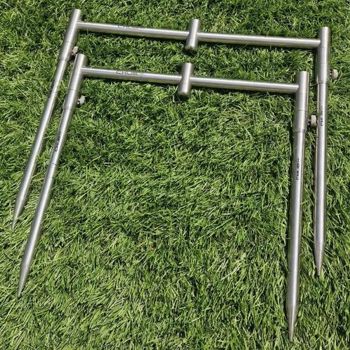 Chub Precision RVS Banksticks en Buzzerbars incl. tas, Watersport en Boten, Hengelsport | Karpervissen, Zo goed als nieuw, Overige typen