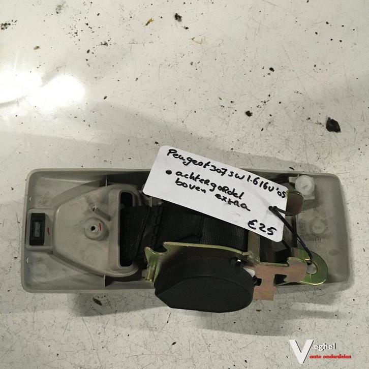 Peugeot 307 SW 2003 Gordel Boven achter, Auto-onderdelen, Interieur en Bekleding, Gebruikt, Ophalen of Verzenden
