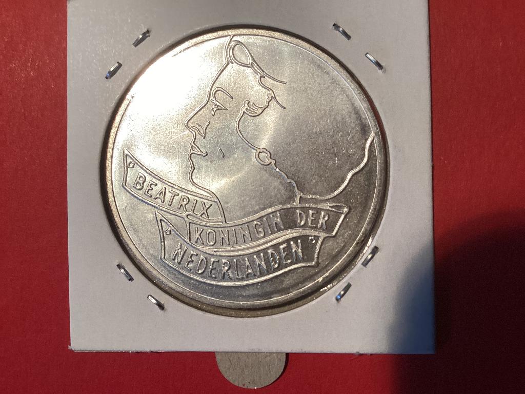 50 gulden munt, Postzegels en Munten, Munten | Nederland, Koningin Beatrix, Zilver, Ophalen of Verzenden, Losse munt