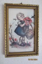 Lief prentje ,gesign. BONNIE, Antiek en Kunst, Ophalen of Verzenden
