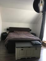 Boxspring (160 x 200) incl ikea matras, Ophalen, Gebruikt, Bruin, Tweepersoons