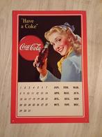 Coca-Cola kalender bord metaal, Ophalen of Verzenden, Zo goed als nieuw