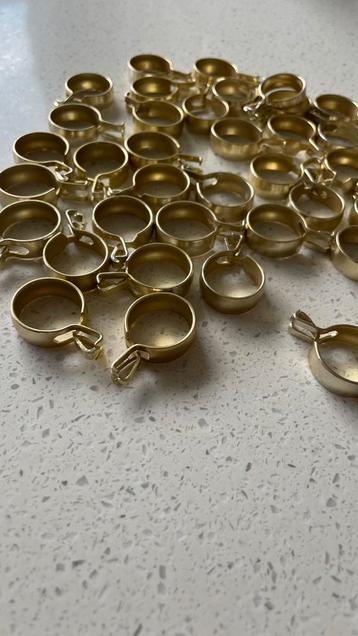 Messingkleurige gordijnringetjes 38 st beschikbaar voor biedingen