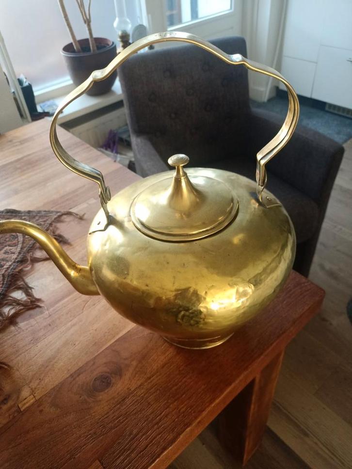 Antieke 19e eeuwse waterketel, Antiek en Kunst, Antiek | Koper en Brons, Ophalen of Verzenden