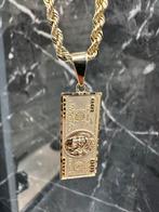 14k Gouden Rope Ketting met $100 Hanger, Sieraden, Tassen en Uiterlijk, Kettingen, Ophalen of Verzenden, Nieuw, Goud, Met hanger