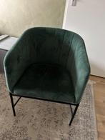Velvet stoel groen, Ophalen, Gebruikt, Overige kleuren, Eén