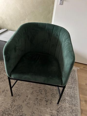 Velvet stoel groen beschikbaar voor biedingen