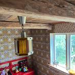 Zweedse vintage hanglamp, Gebruikt, Vintage, Ophalen of Verzenden, Glas