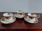ROYAL ALBERT KOP EN SCHOTELS DRIE STUKS., Ophalen of Verzenden, Zo goed als nieuw, Porselein, Kop en/of schotel