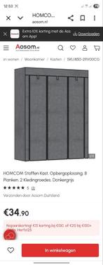 Stoffen kledingkast / opbergkast –, Ophalen of Verzenden, Nieuw, Hout, Overige typen