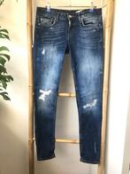 Stoere blauwe jeans met gaten Zara slim fit 38, Ophalen of Verzenden, Gedragen, Blauw, Overige jeansmaten