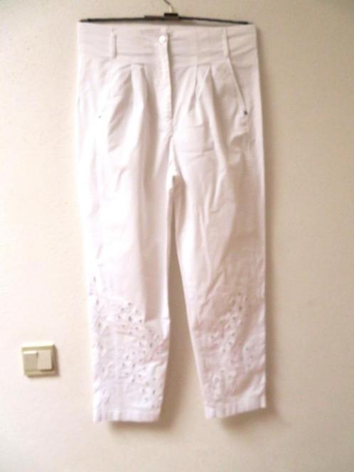 A55 CAROLINE BISS aparte broek wit maat 38, Kleding | Dames, Broeken en Pantalons, Zo goed als nieuw, Maat 38/40 (M), Wit, Lang