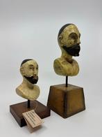 Vintage Houten Buste / Bustes, Ophalen of Verzenden