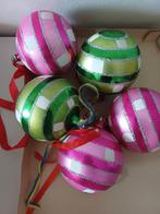 Oude vintage kerstballen van glas groot, Diversen, Kerst, Ophalen of Verzenden, Zo goed als nieuw