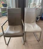 Leren eetkamerstoelen set, Antiek en Kunst, Antiek | Meubels | Stoelen en Banken, Ophalen of Verzenden