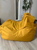 okergeel poef, Huis en Inrichting, Ophalen of Verzenden, Zo goed als nieuw, Rond, Minder dan 50 cm