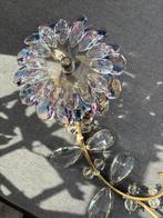 Antiek kristal wit lila bloem lamp, Antiek en Kunst, Ophalen of Verzenden