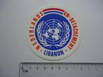 sticker oud Leger Libanon missie VN UN militair Nederland, Verzamelen, Verzenden, Zo goed als nieuw, Bedrijf of Vereniging
