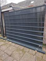 30m Dubbelstaafmat Hekwerk 1.8m Grijs Compleet, Ophalen, Nieuw, IJzer, Dubbelstaafmat hekwerk