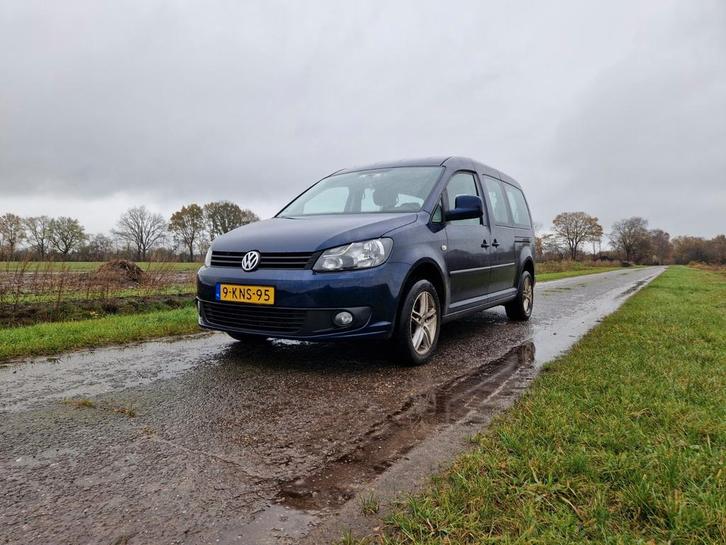 Volkswagen Caddy 1.2 TSI 77KW Maxi Combi 2013 Blauw, Auto's, Bestelauto's, Particulier, ABS, Airbags, Airconditioning, Bochtverlichting