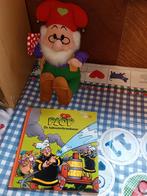 Kabouter Plop knuffel 32 cm groot + boek kabouter brandweer, Ophalen of Verzenden