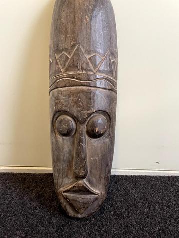 Houten tribal muurmasker beschikbaar voor biedingen