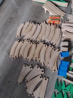 Houten trein baan met veel treintjes en bomen, Ophalen, Zo goed als nieuw, Overige typen