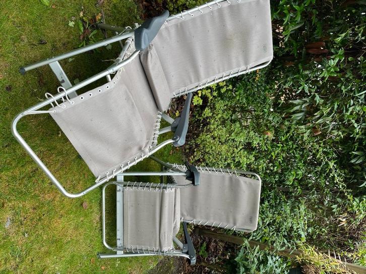 crespo relaxfauteuil tuinstoel twee stuks fauteuil, Tuin en Terras, Tuinsets en Loungesets, Gebruikt, Loungeset, Aluminium, 2 zitplaatsen