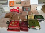 veel oude sigarenkistjes en -blikjes, alles in één koop, Verzamelen, Rookartikelen, Aanstekers en Luciferdoosjes, Ophalen of Verzenden