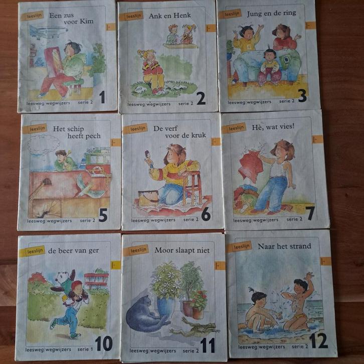 Leeslijn Leesweg Wegwijzers Serie 2 - 9 Boekjes, Boeken, Kinderboeken | Jeugd | onder 10 jaar, Gelezen, Fictie algemeen, Ophalen of Verzenden