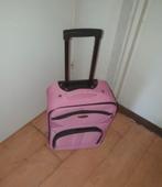 Leonardo Roze Handbagage Koffer met Wielen en Trekhaak, Uitschuifbare handgreep, 50 tot 60 cm, Ophalen of Verzenden, Zo goed als nieuw