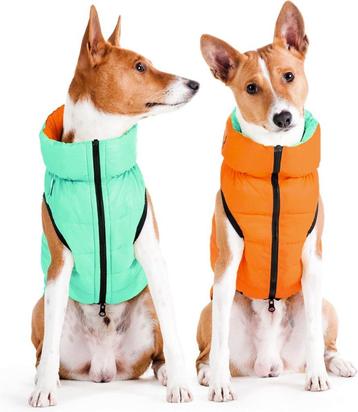 AiryVest Hondenjas Lichtgevend XS22 Lightgreen-Orange -50%! beschikbaar voor biedingen