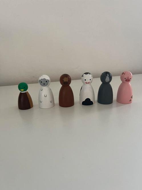 Pegdolls boerderijdieren, Kinderen en Baby's, Speelgoed | Houten speelgoed, Nieuw, Overige typen, Verzenden