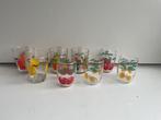 Vintage 8  Fruit glazen, Glas of Glazen, Gebruikt, Ophalen of Verzenden, Glas