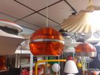 2 x Dijkstra globe design kunststof hanglamp space age retro, Jaren 70 space age design vintage retro 1970s, Gebruikt, ?, Dijkstra
