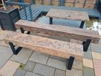Bielzen buiten bankjes LAATSTE!!, Ophalen of Verzenden, Zo goed als nieuw, Hout, 2 zitplaatsen