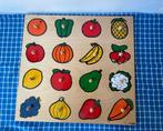 Houten groenten- fruit insteekpuzzel. Van ROLF, Kinderen en Baby's, Speelgoed | Educatief en Creatief, Ophalen of Verzenden, Zo goed als nieuw