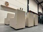 6 Nieuw Gelderland 6901 Eetkamerstoelen op wielen Grape stof