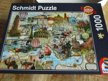 Schmidt - legpuzzel 1000 stukjes - Ballonvaart door Europa beschikbaar voor biedingen