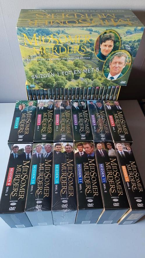 Midsomer Murders dvdboxen seizoen 1 t/m 11 en seizoen 12-2, Cd's en Dvd's, Dvd's | Thrillers en Misdaad, Zo goed als nieuw, Detective en Krimi
