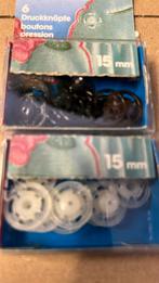30 prym Aannaaidrukknopen Rond 15 mm zwart transparant, Ophalen of Verzenden, Nieuw, Rits of Sluiting